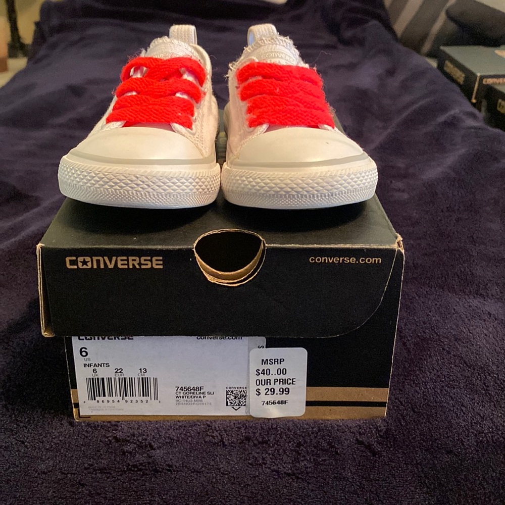 Infant size 6  slip on converse